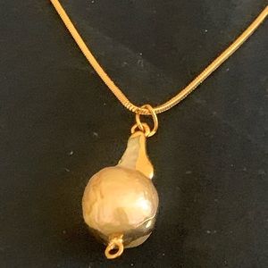 Original rare huge Edison pearl pendant with chain